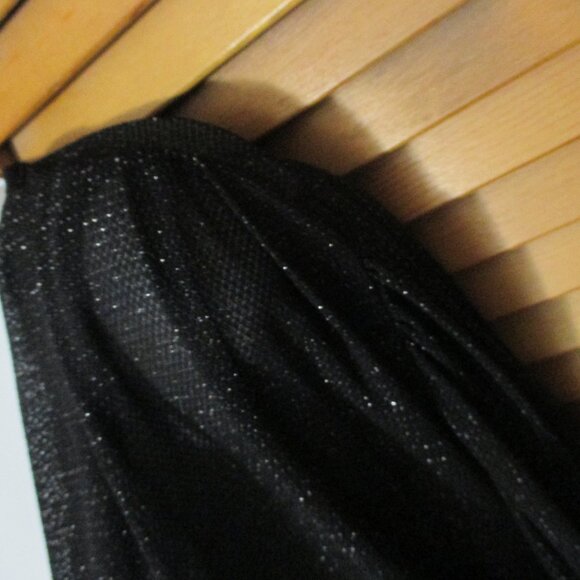 Shein top sheer black over shirt with silver threads & buttons like new size 1x - Picture 6 of 7